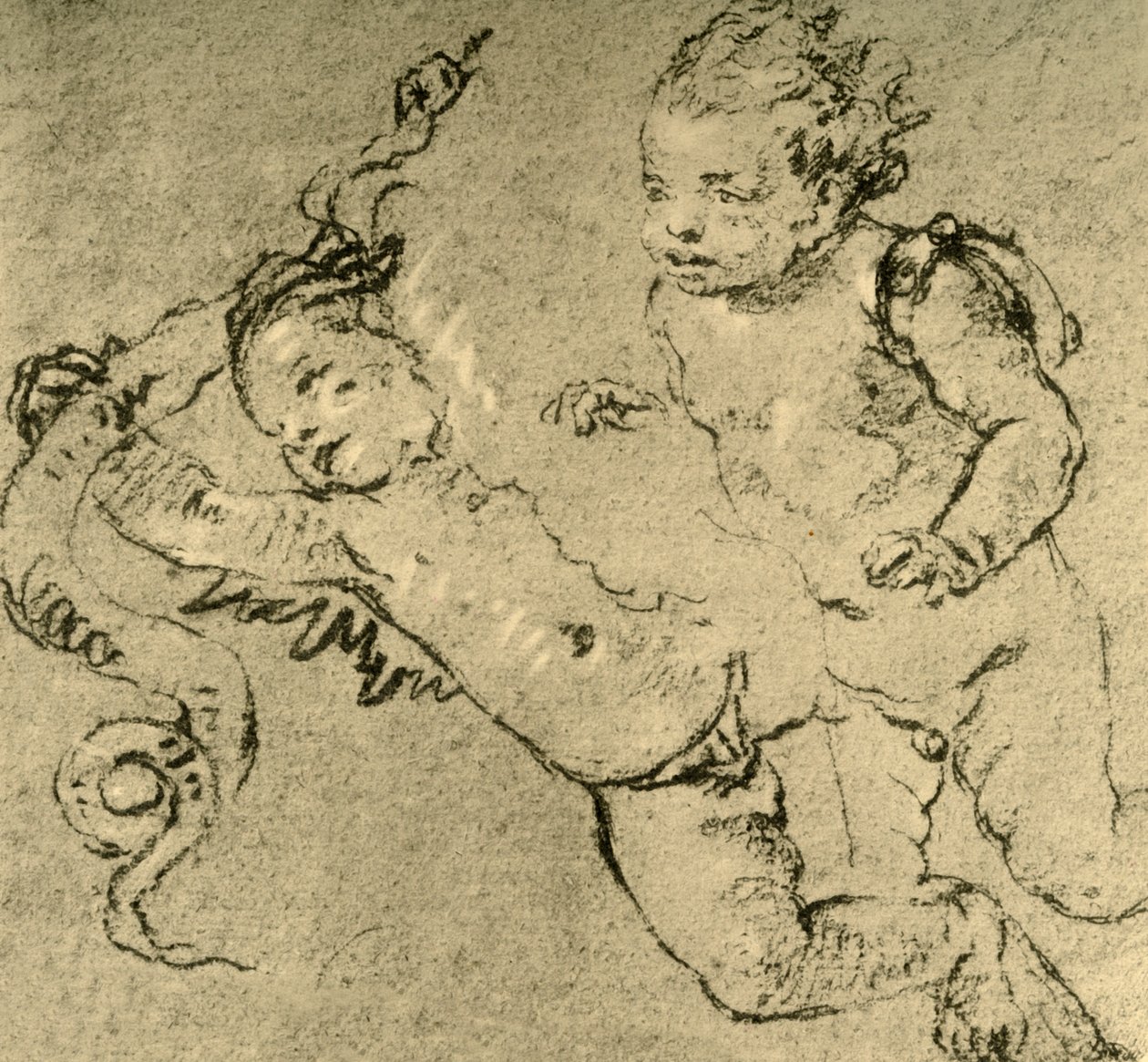 Zwei Cupidos von Giovanni Battista Tiepolo