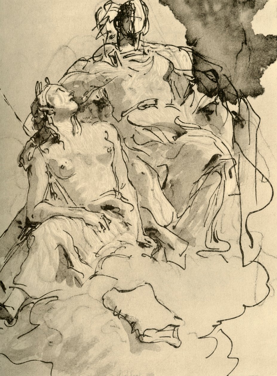 Zwei Frauen, Mitte des 18. Jahrhunderts, 1928 von Giovanni Battista Tiepolo