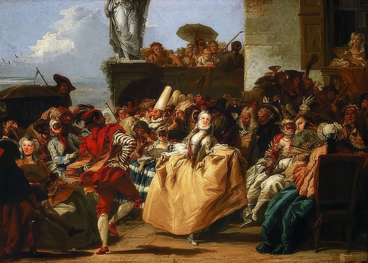 Karnevalsszene oder Das Menuett von Giovanni Domenico Tiepolo