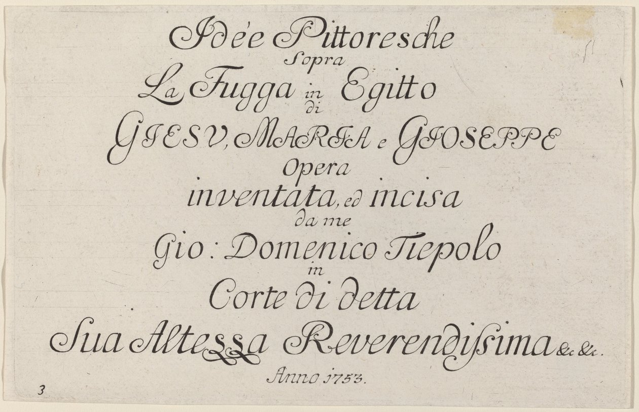 Titelseite von Giovanni Domenico Tiepolo
