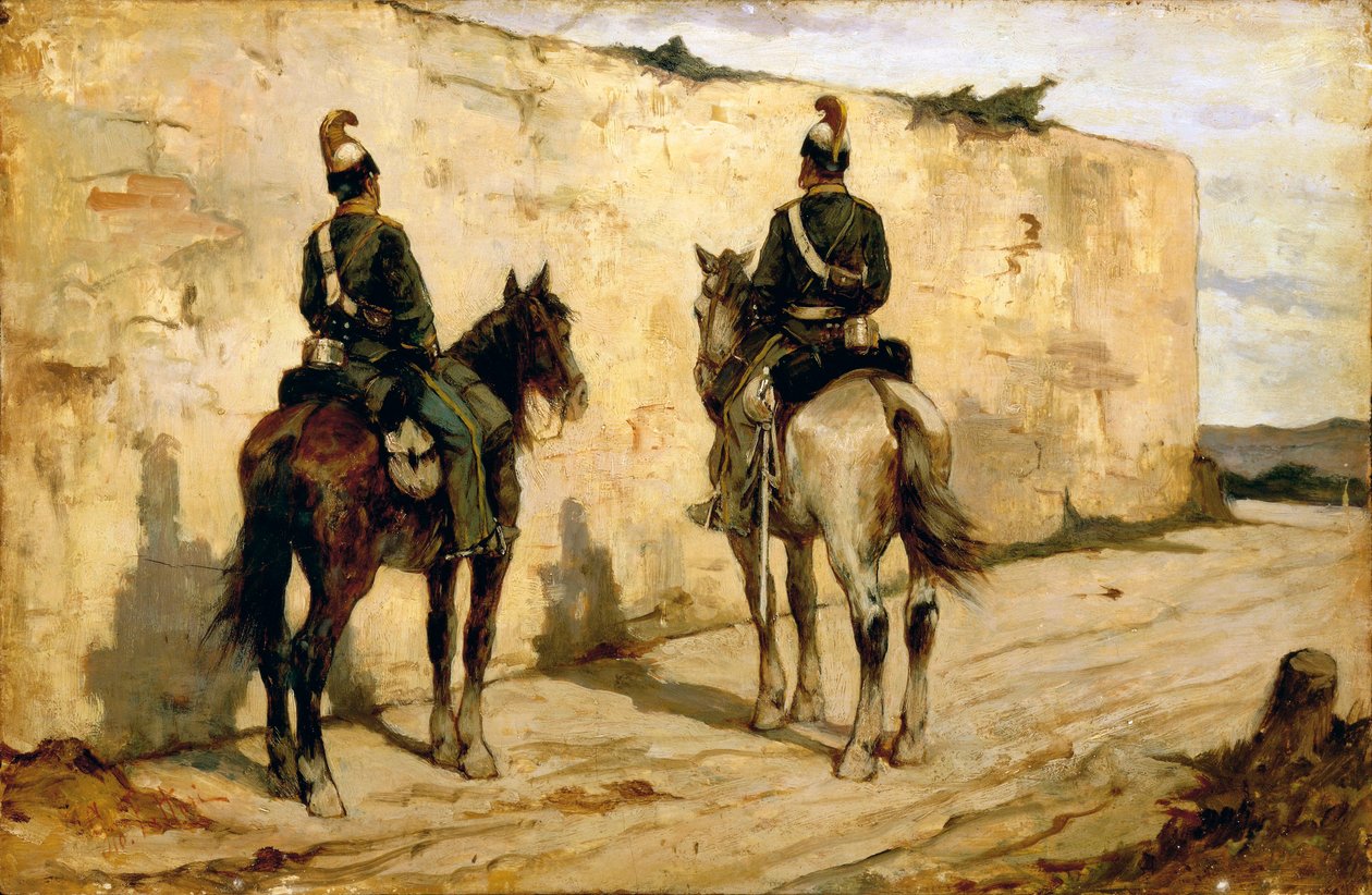Gemälde der leichten Kavallerie von Giovanni Fattori