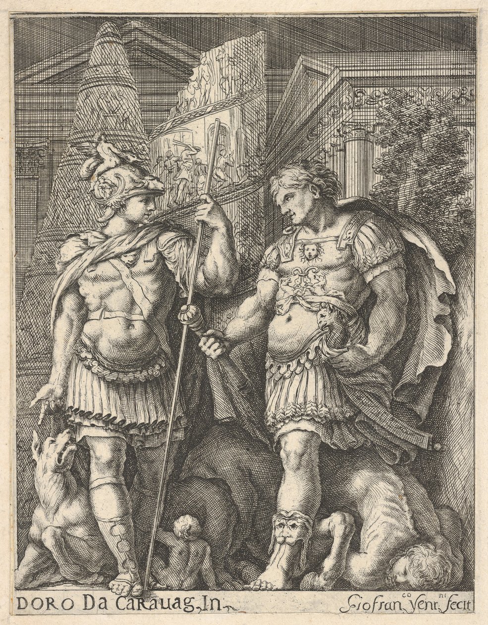 Zwei römische Soldaten, 17. Jahrhundert von Giovanni Francesco Venturini