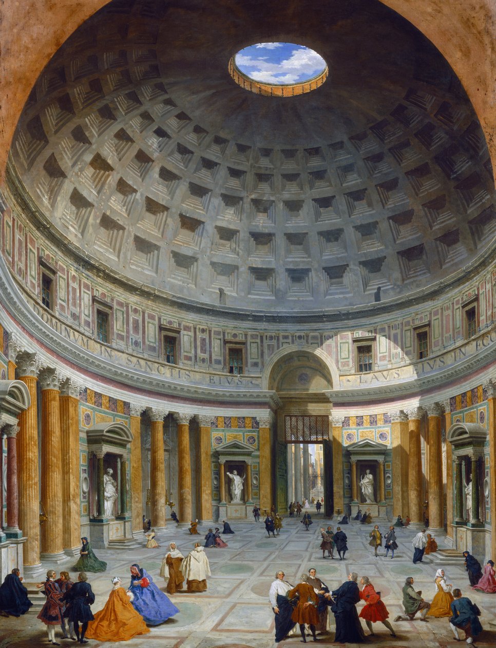 Innenansicht des Pantheon, Rom von Giovanni Paolo Panini