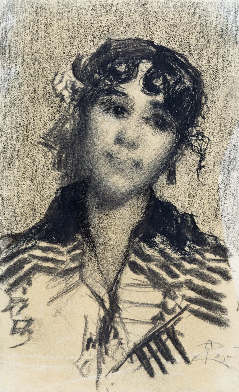 Kopf einer Frau von Giovanni Segantini