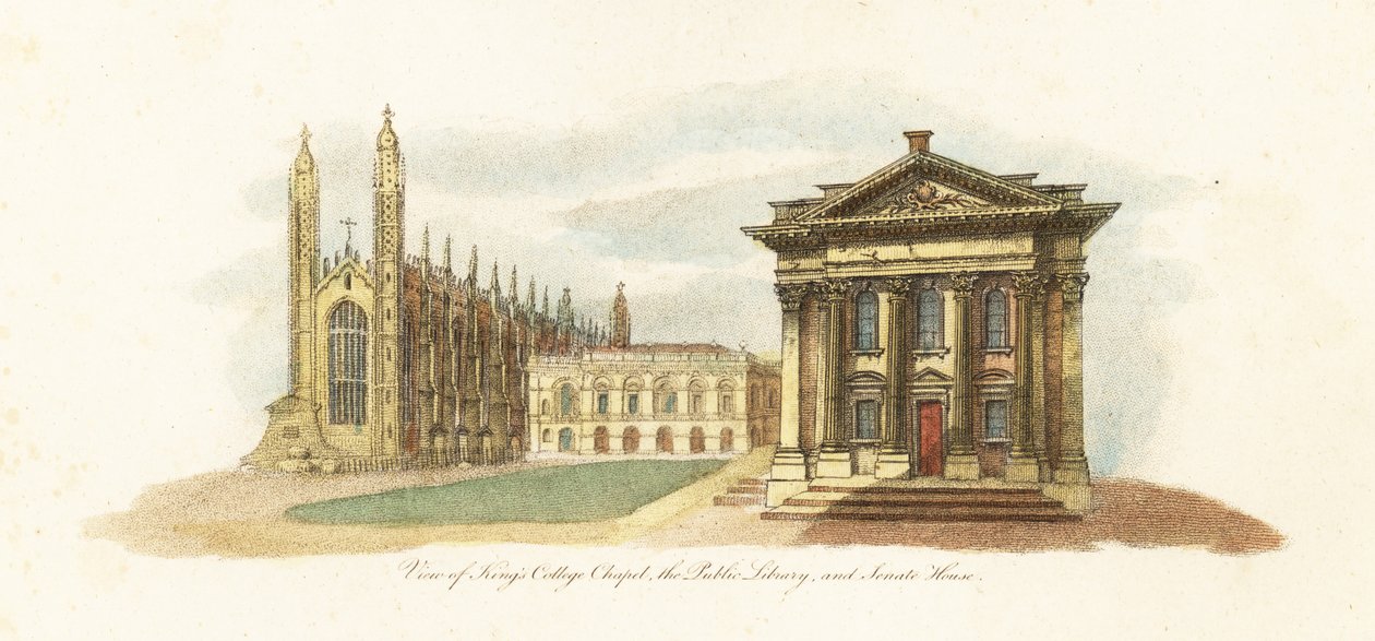 Ansicht der Universität Cambridge von Giovanni Vendramini