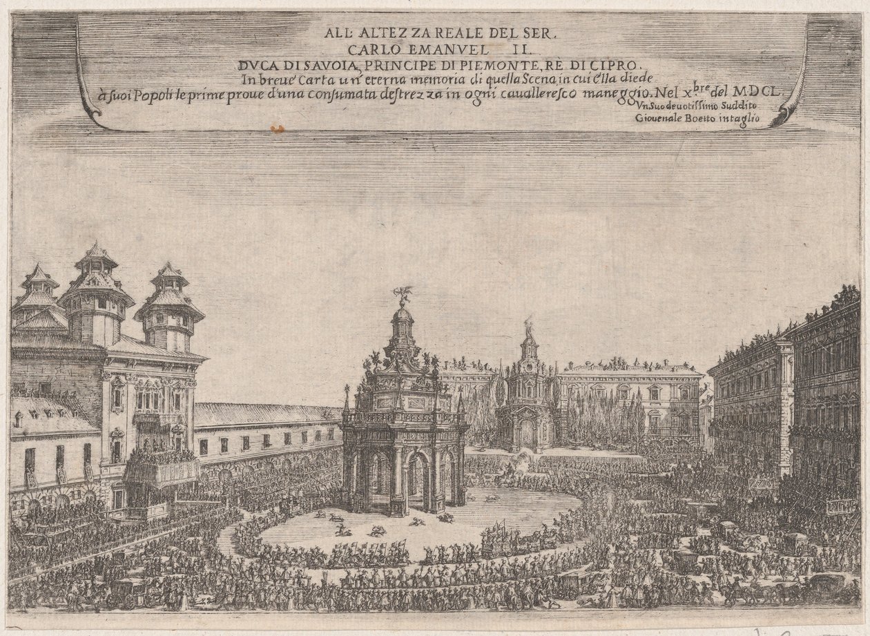 Fest in Turin, Oktober 1650, 1650 von Giovenale Boetto