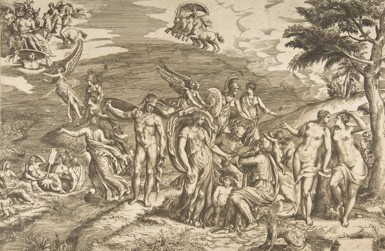 Das Urteil des Paris von Giulio Bonasone