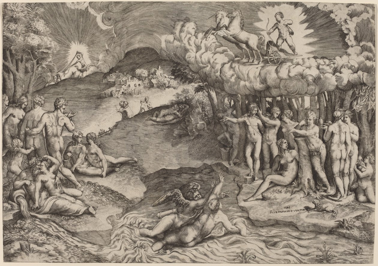 Der Triumph der Liebe von Giulio Bonasone