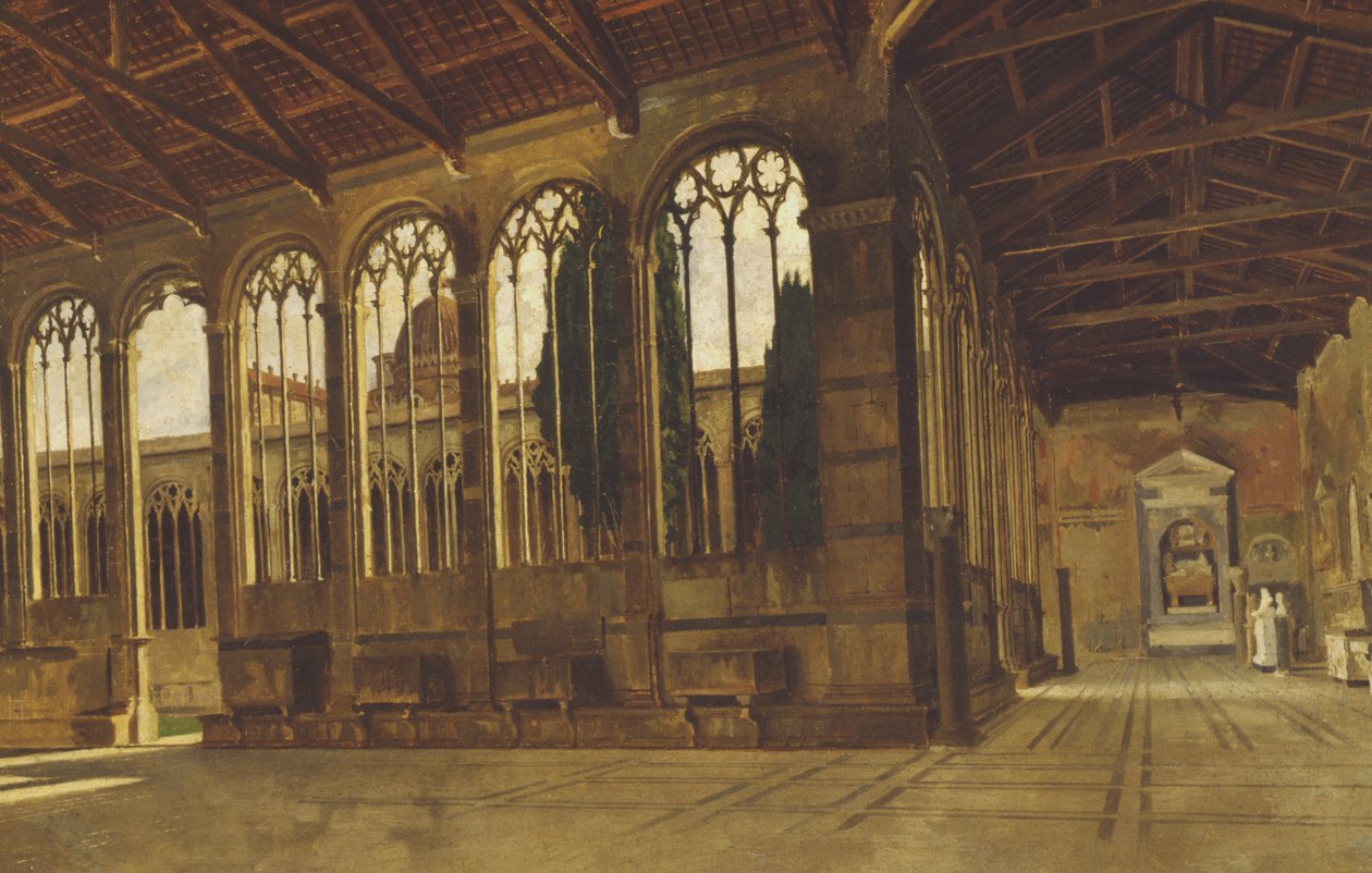 Der Friedhof in Pisa von Giuseppe Abbati