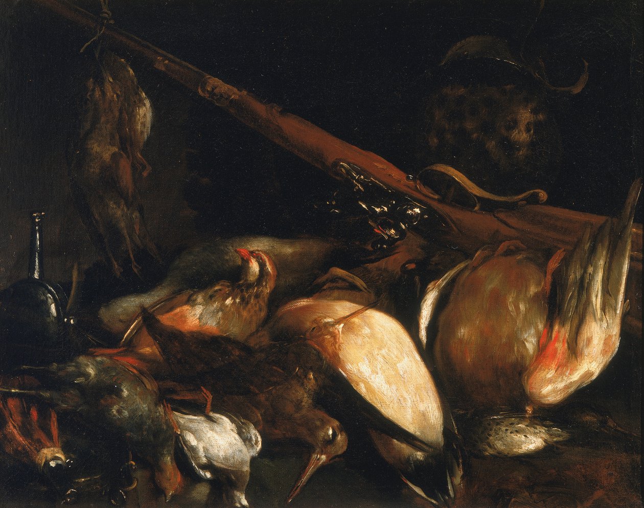 Tote Vögel und Arkebuse von Giuseppe Maria Crespi