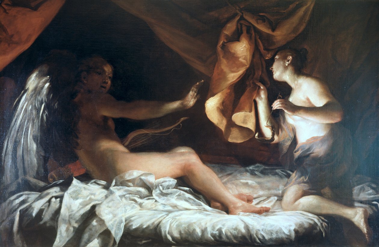 Psyche entdeckt Amor, 1707-09 von Giuseppe Maria Crespi