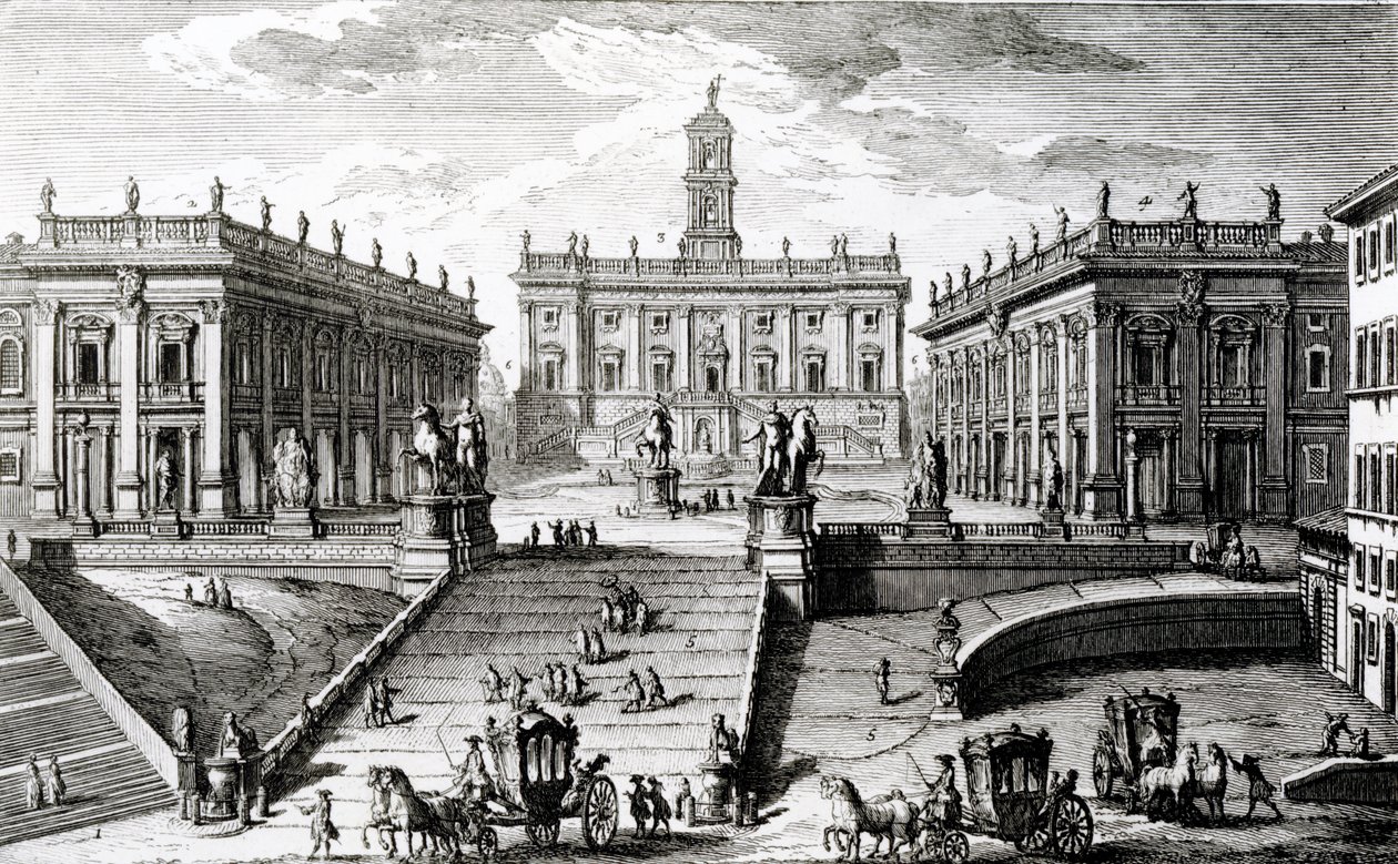Piazza del Campidoglio von Giuseppe Vasi