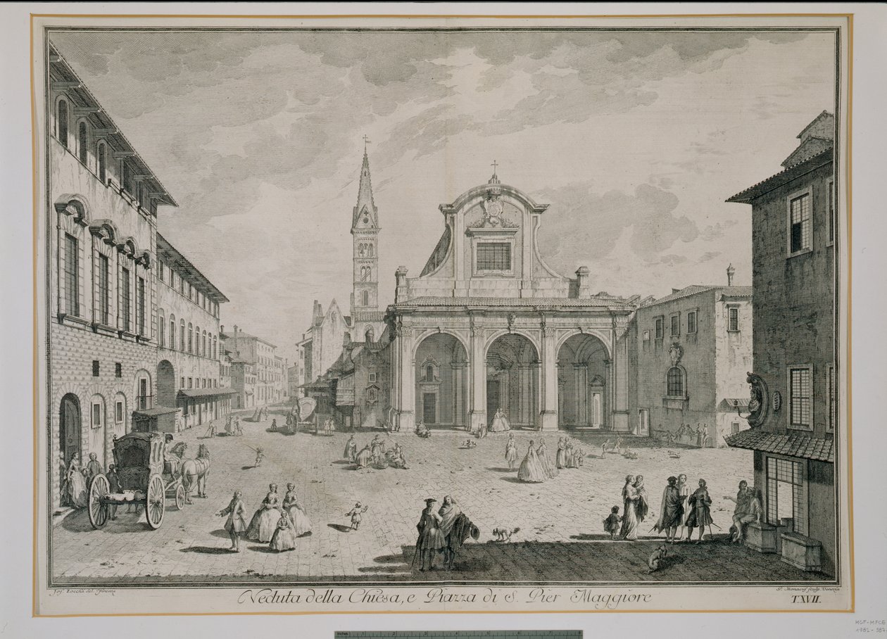 Ansicht der Kirche San Pier Maggiore, Florenz von Giuseppe Zocchi