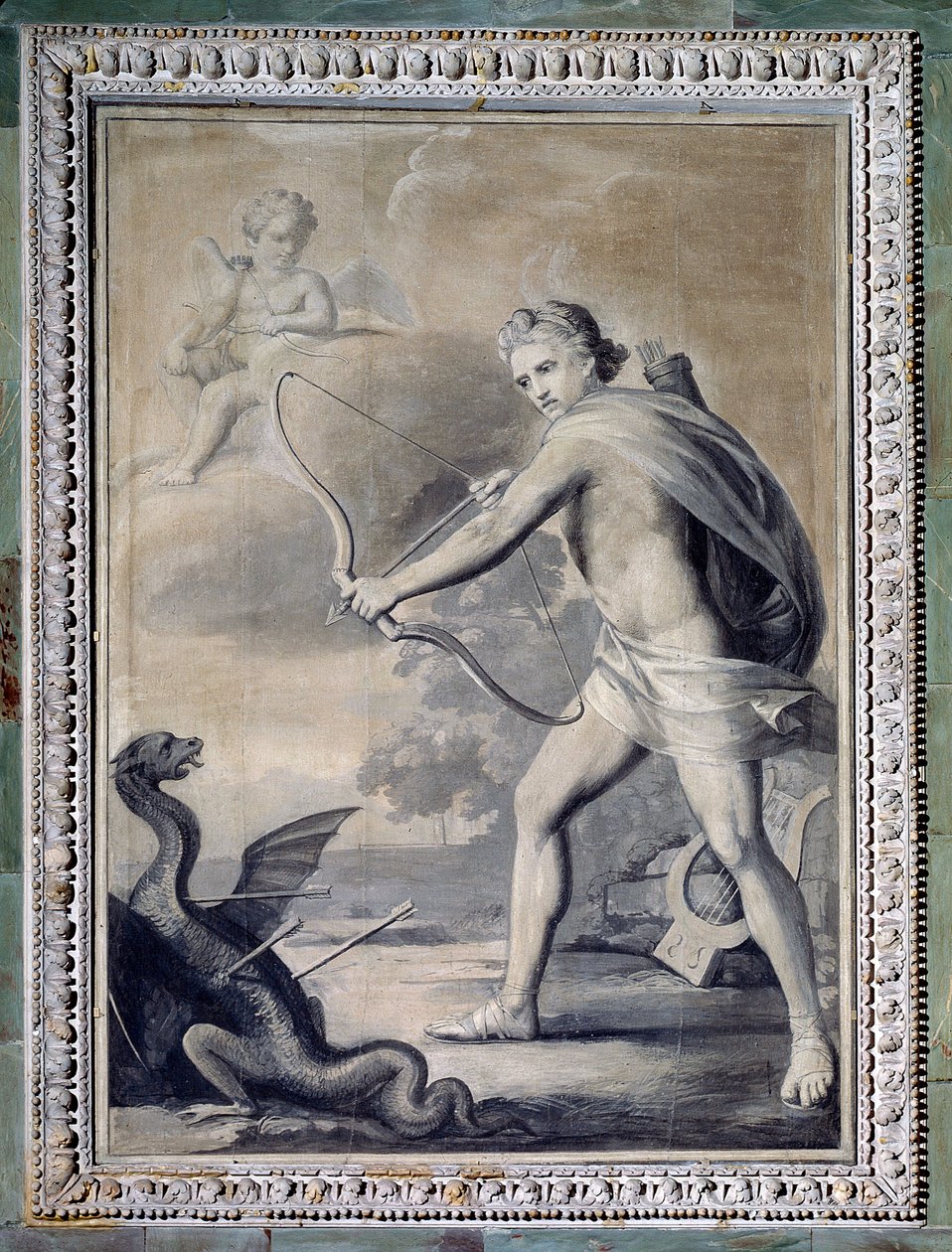 Apollon tötet die Schlange Python von Giuseppe Bacigalupo