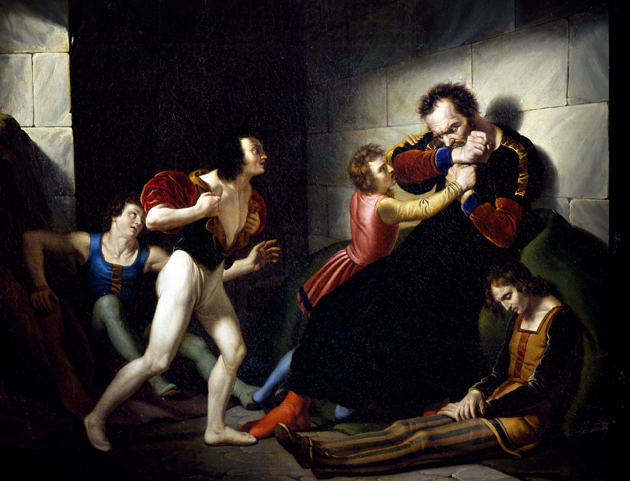 Graf Ugolino beißt sich in die Hände von Giuseppe Diotti