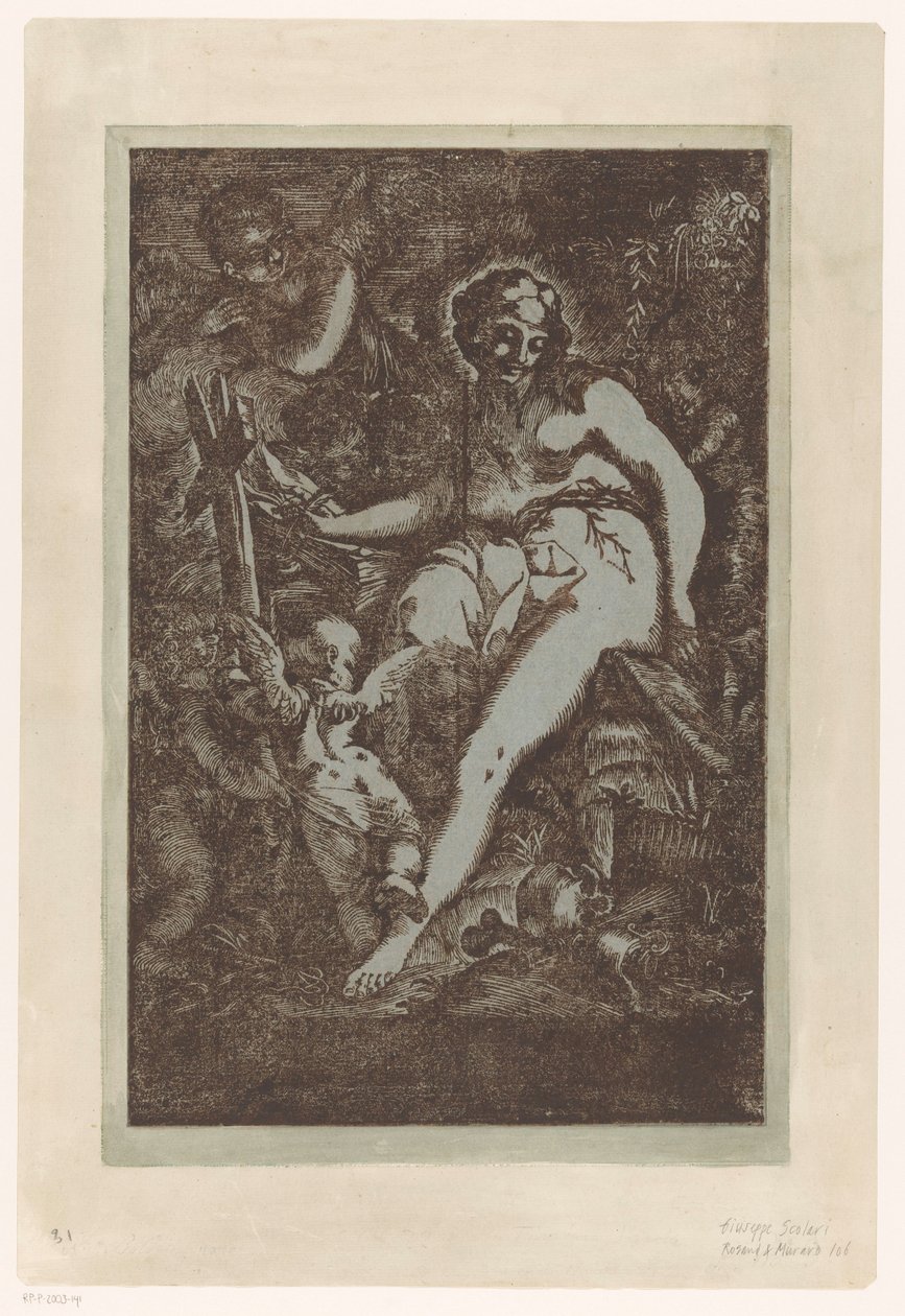 Maria Magdalena in der Wildnis von Giuseppe Scolari (circle of)