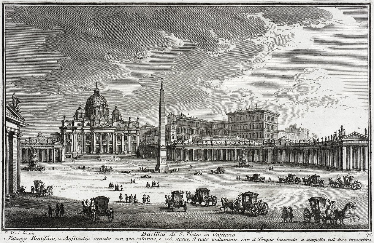 Basilika von St. Peter, Vatikan, ca. 1753 von Giuseppe Vasi