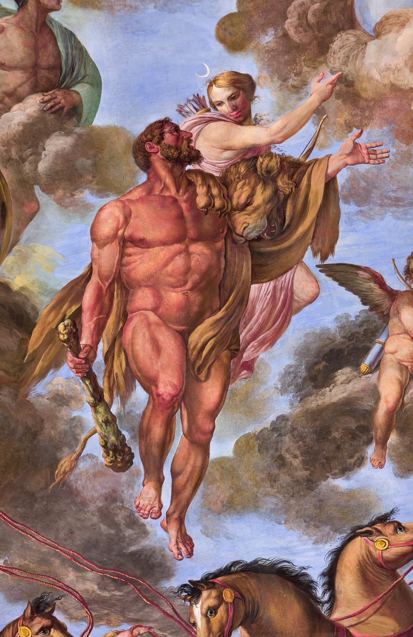 Detail darstellend Artemis, Apotheose des Herkules von Giuseppe Velasco