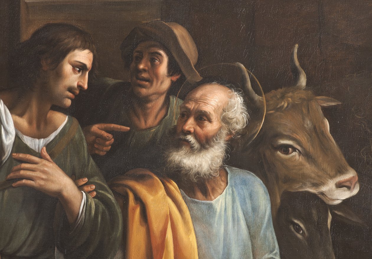 Die Geburt Christi (Detail) von Giuseppe Vermiglio