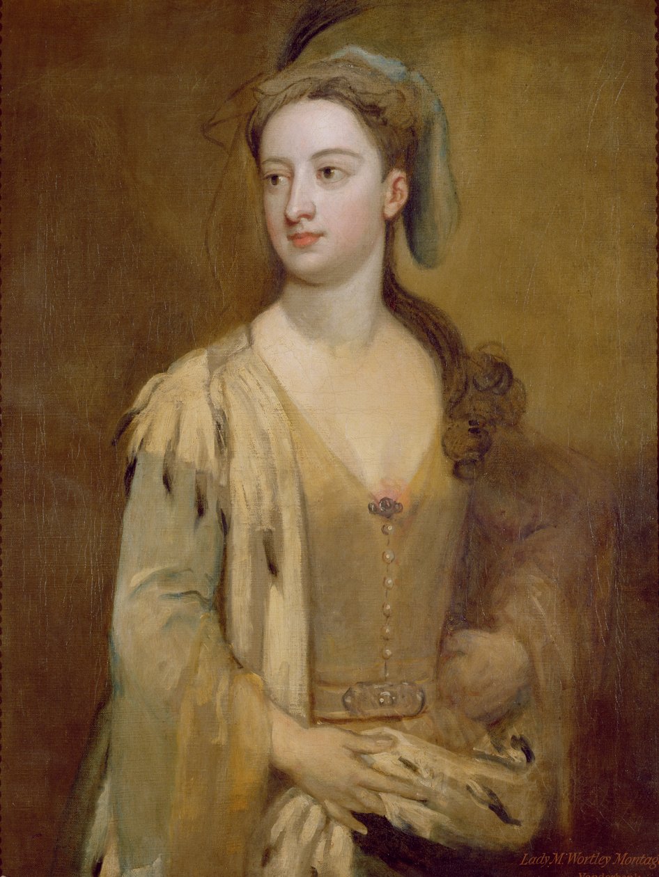 Eine Frau, genannt Lady Mary Wortley Montagu, ca. 1715-20 von Godfrey Kneller