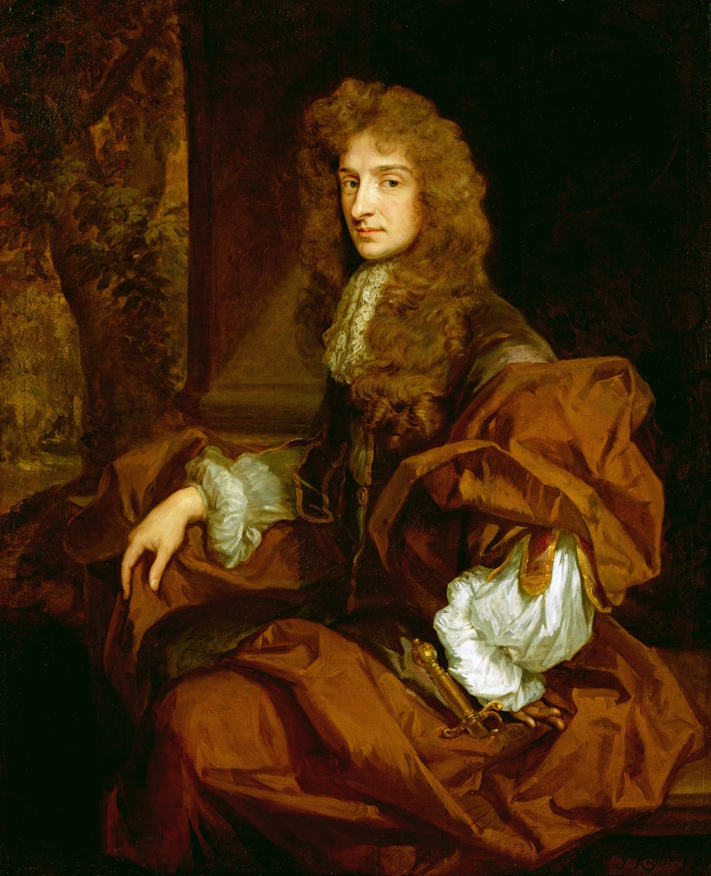 Porträt von Sir Charles Sedley (1639-1701) 1687 von Godfrey Kneller