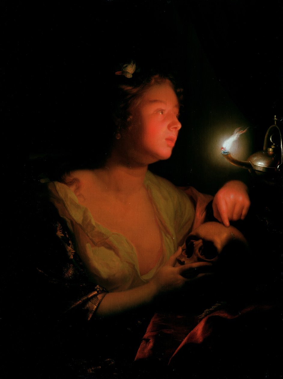 Maria Magdalena trauert von Godfried Schalcken