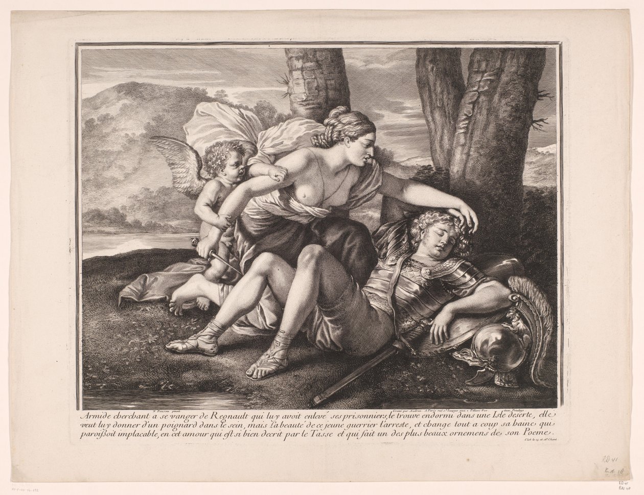 Rinaldo und Armida von Gérard Audran (attributed to)
