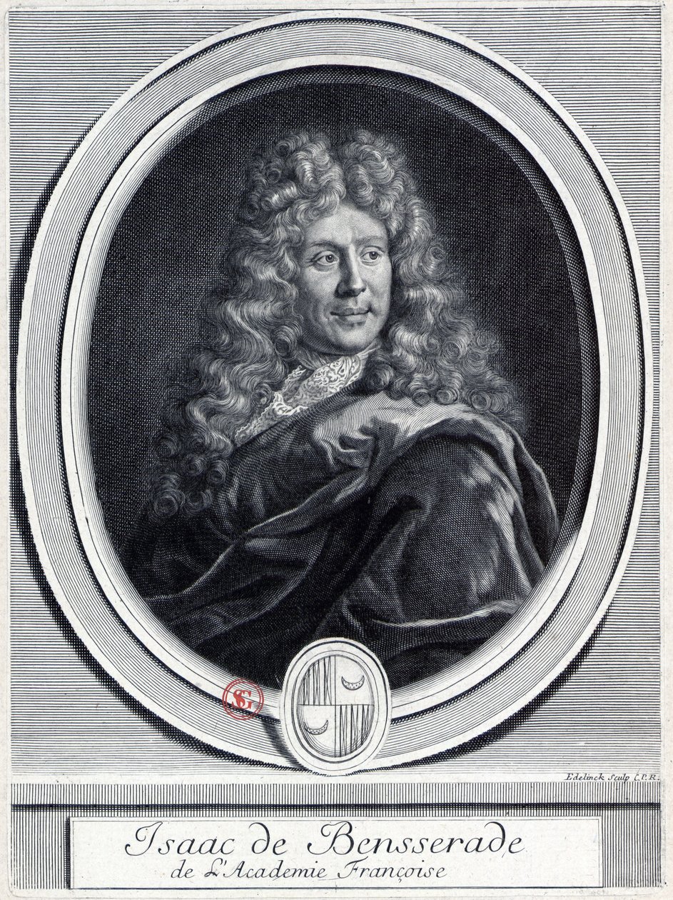 Isaac de Bensserade von der Académie Française von Gérard Edelinck
