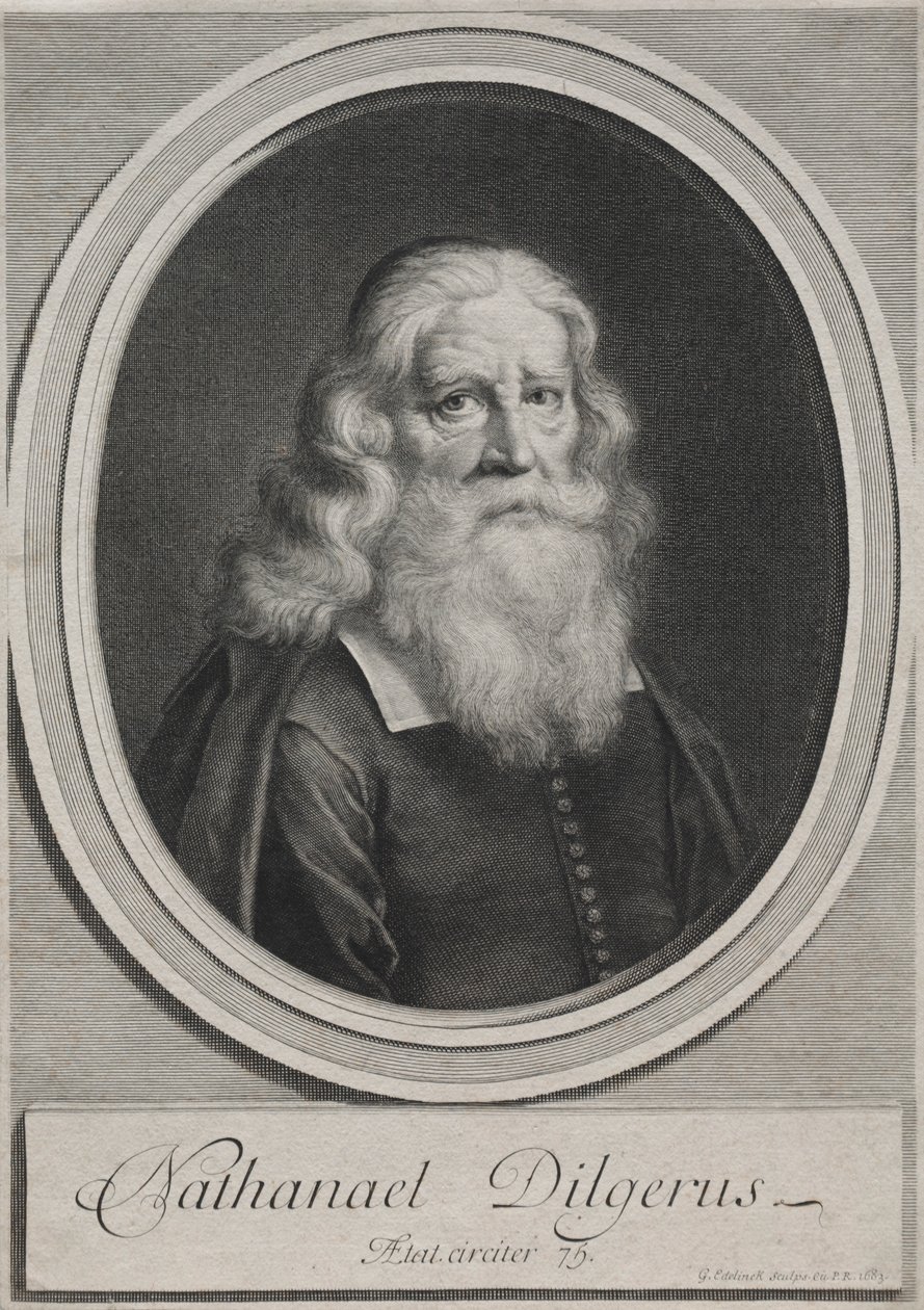 Nathanael Dilgerus, Minister von Danzig, 1683 von Gérard Edelinck