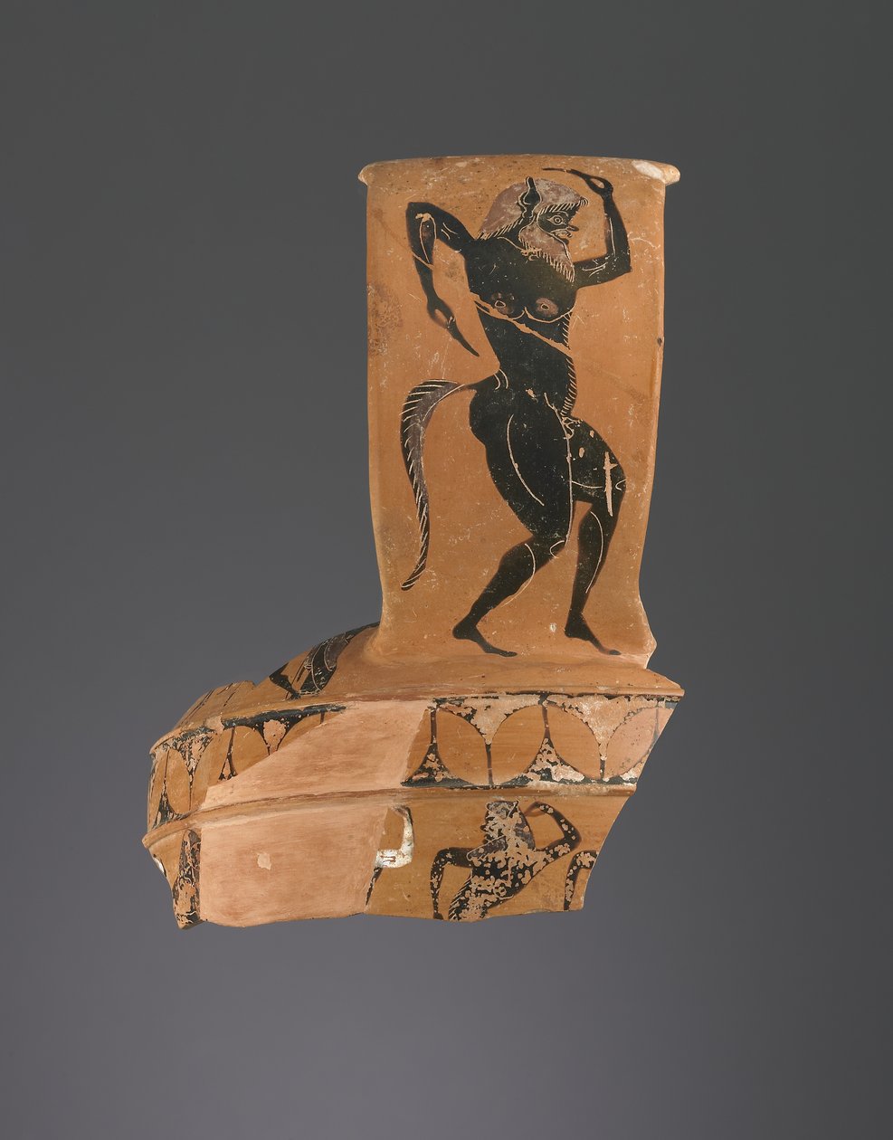 Attisch-schwarzfigurige Nikosthenische Amphora, ca. 550-40 v. Chr. von Greek