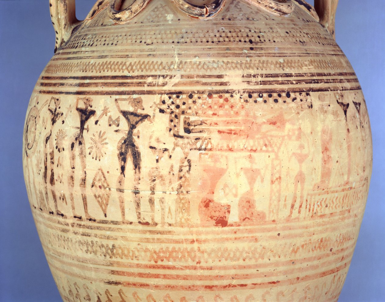 Attische spätgeometrische IIb Amphore, Detail, ca. 720-700 v. Chr. von Greek