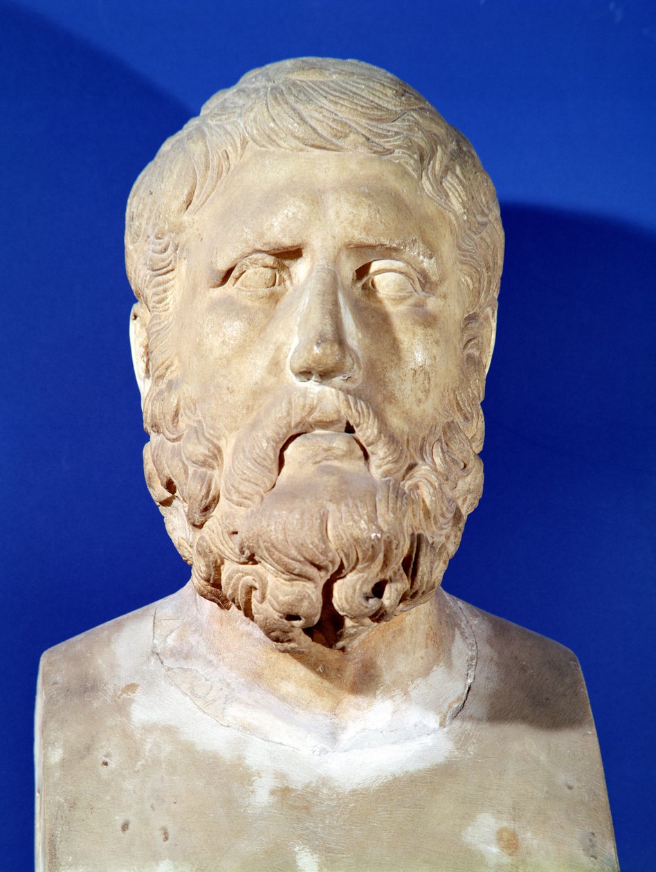 Büste von Zenon von Kition (ca. 335-264 v. Chr.) von Greek