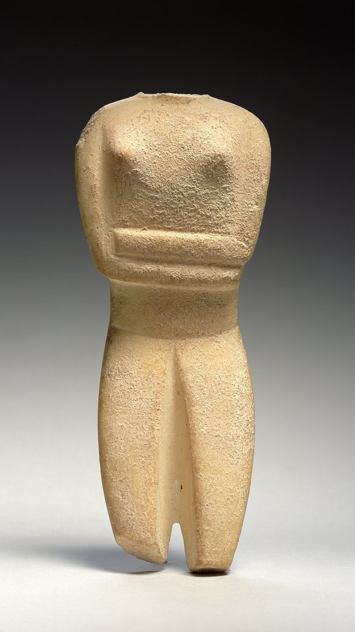 Kykladische Figur, Spedos, ca. 2700-2500 v. Chr. (Marmor) von Greek