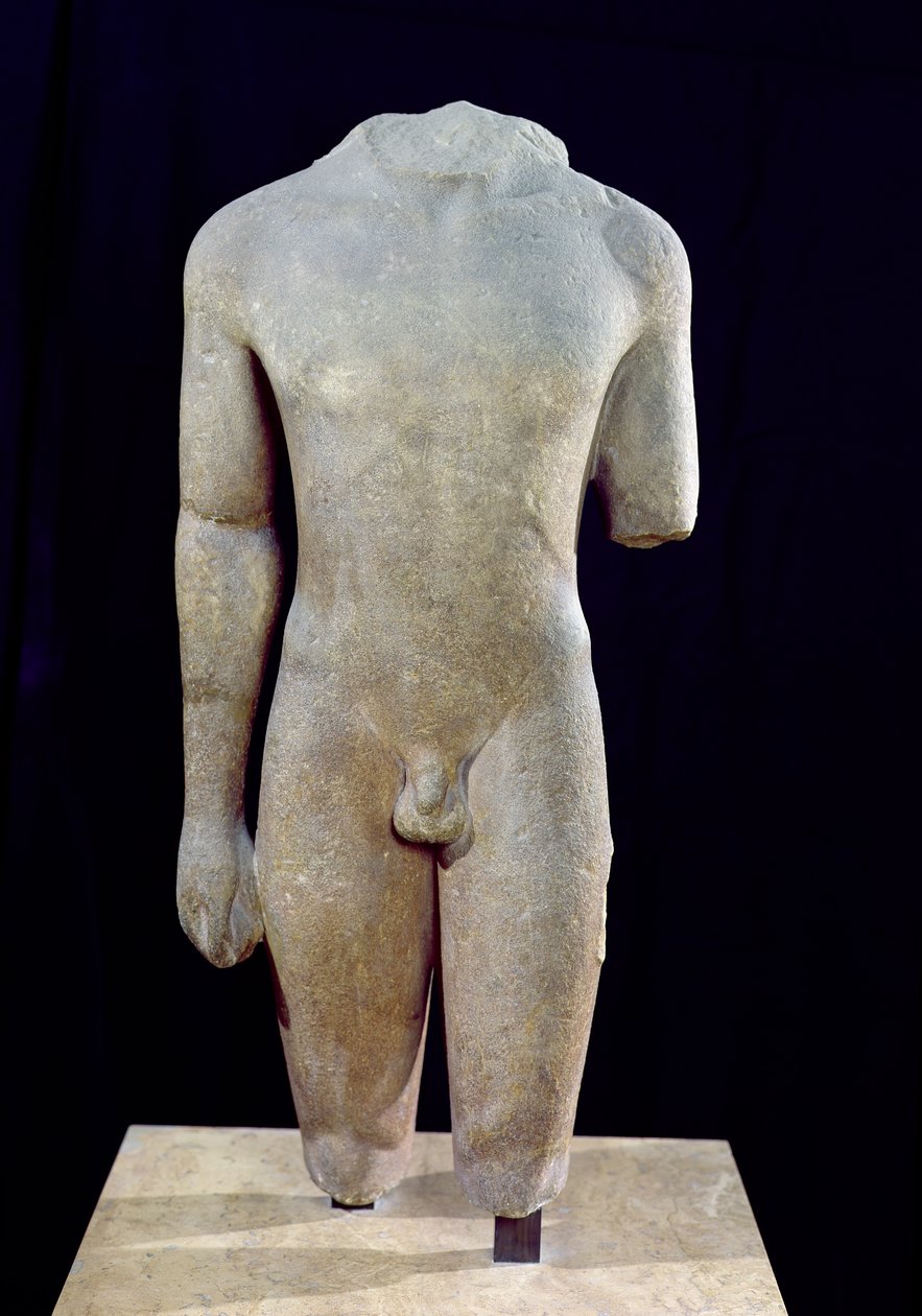 Torso eines Kouros, aus Actium, ca. 550 v. Chr. von Greek