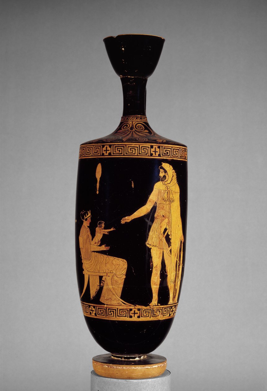 Attisch rotfigurige Lekythos, die Herakles darstellt von Greek