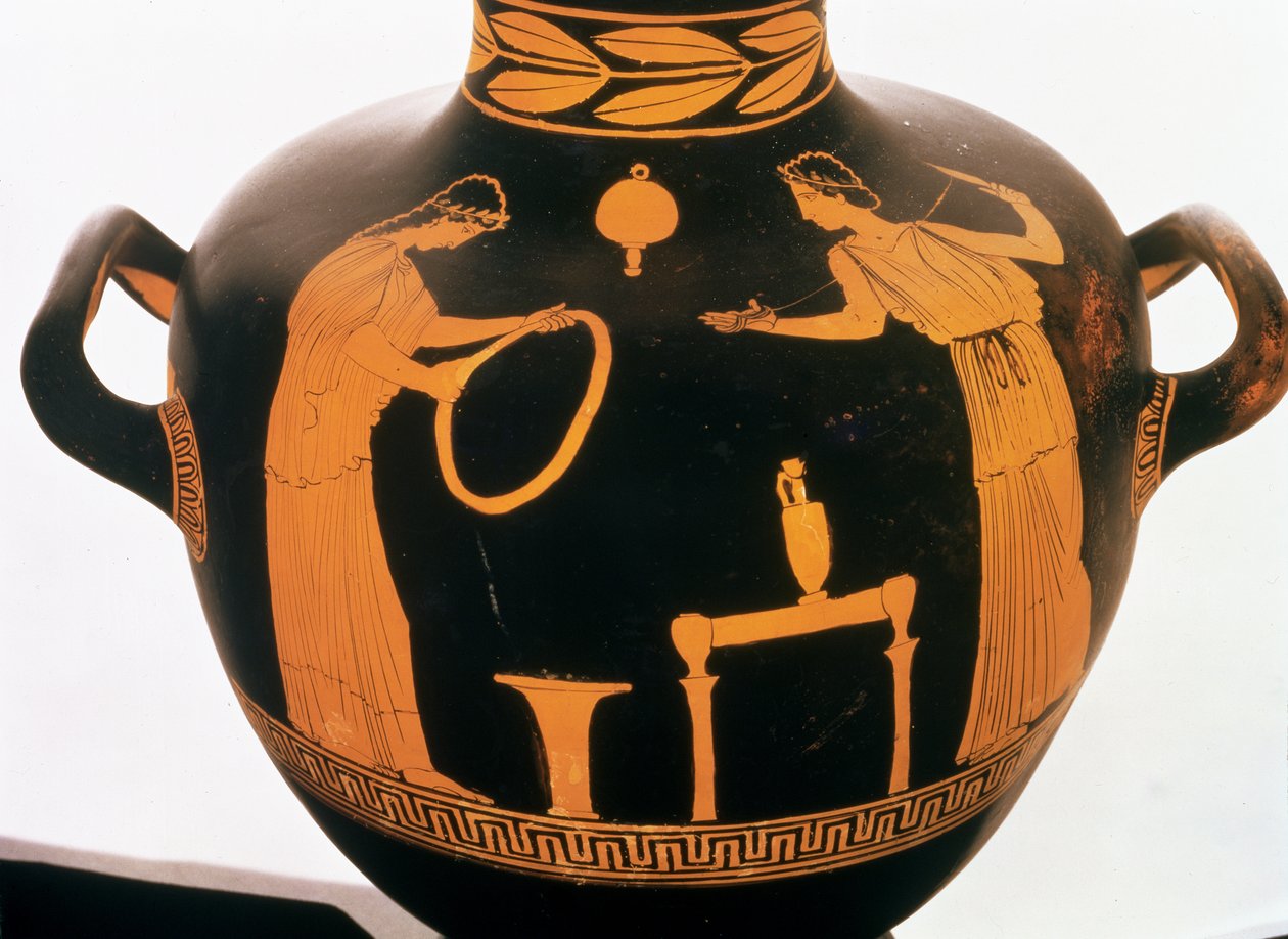 Detail einer attischen rotfigurigen Hydria von Greek