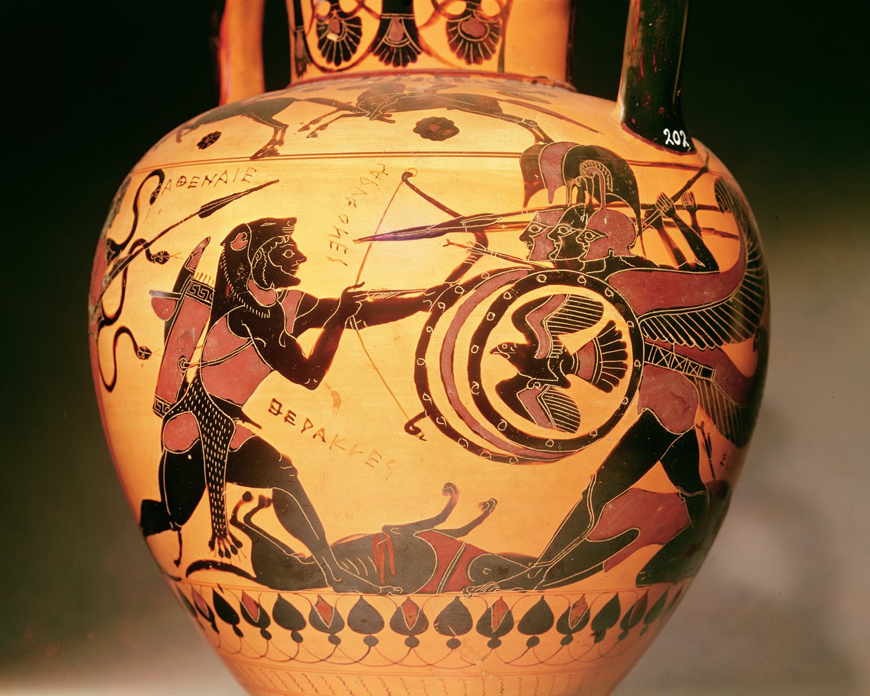 Herakles kämpft gegen Geryon von Greek