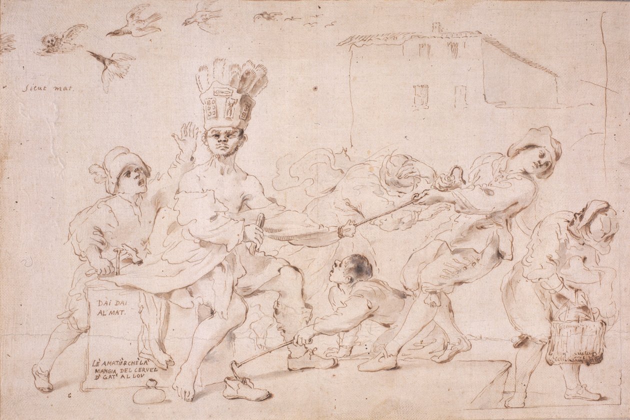 Figurenszene von Giovanni Francesco Barbieri
