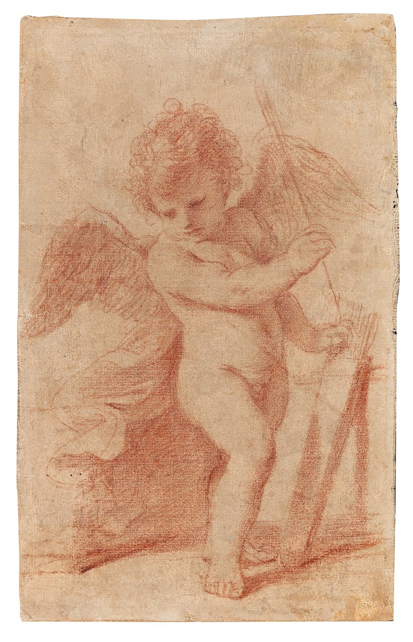 Amor steckt einen Pfeil in seinen Köcher von Guercino