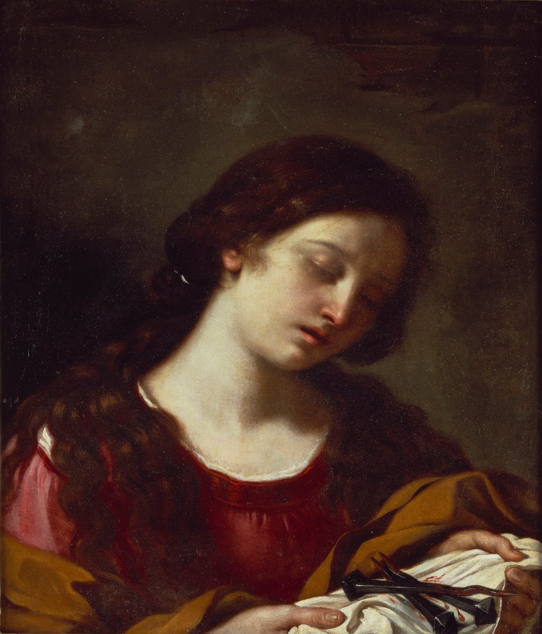 Die Magdalena betrachtet die Nägel der Passion von Guercino