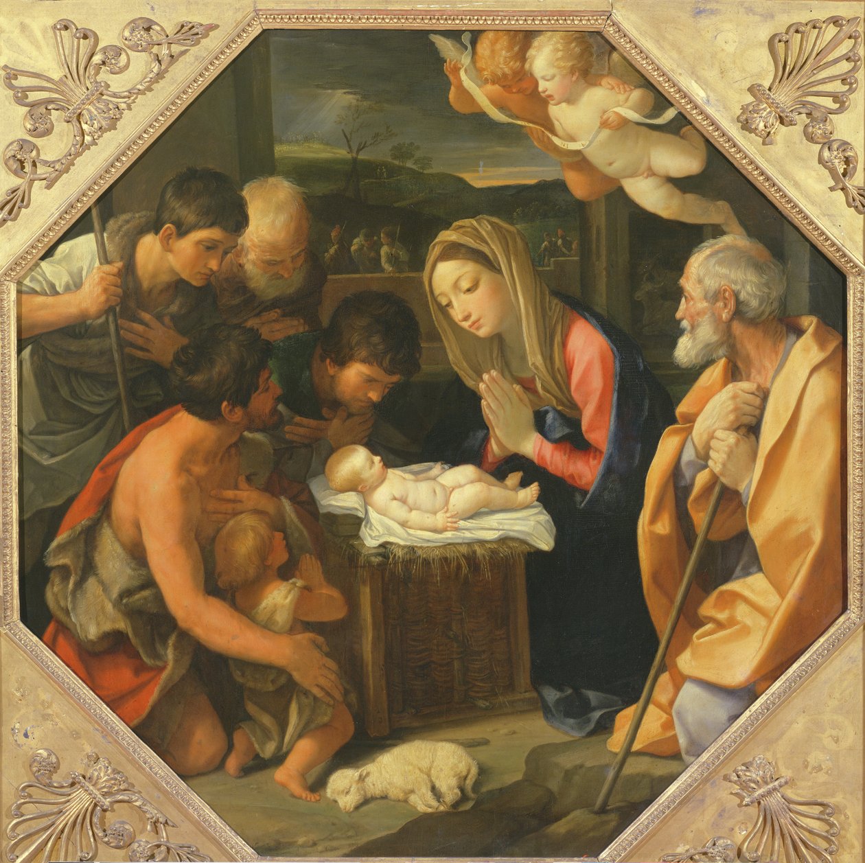 Die Anbetung der Hirten, ca. 1640-42 von Guido Reni