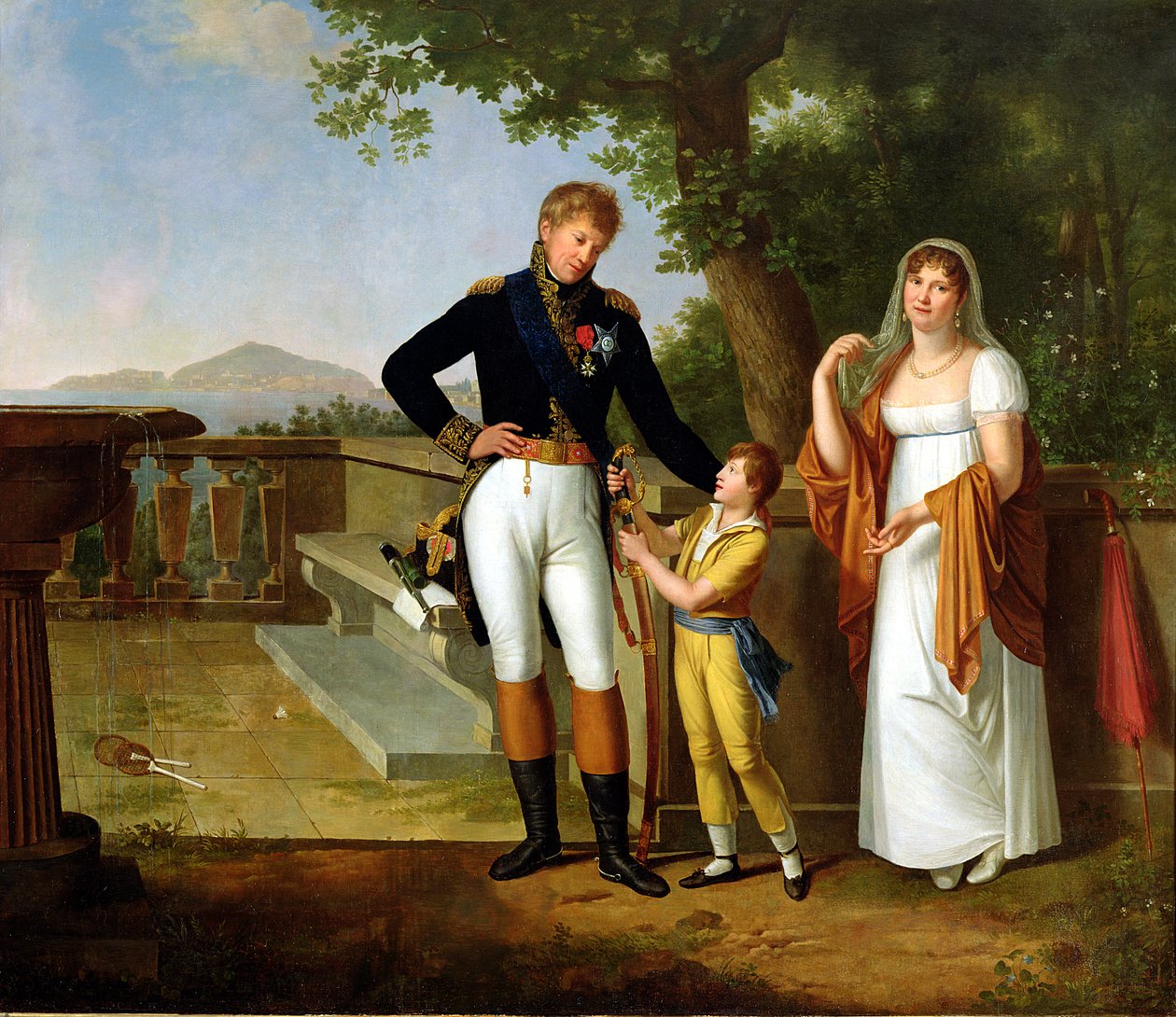 General Rossetti (1776-1840), Kommandant von Neapel und seine Familie, ca. 1813 von Guillaume Descamps