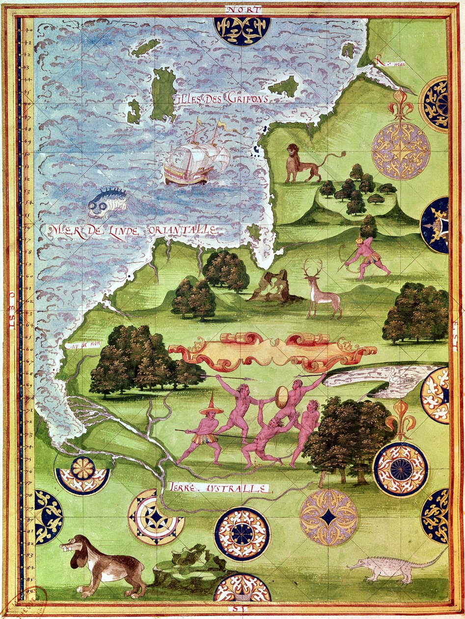 Fol.34v Karte von Australien, aus 