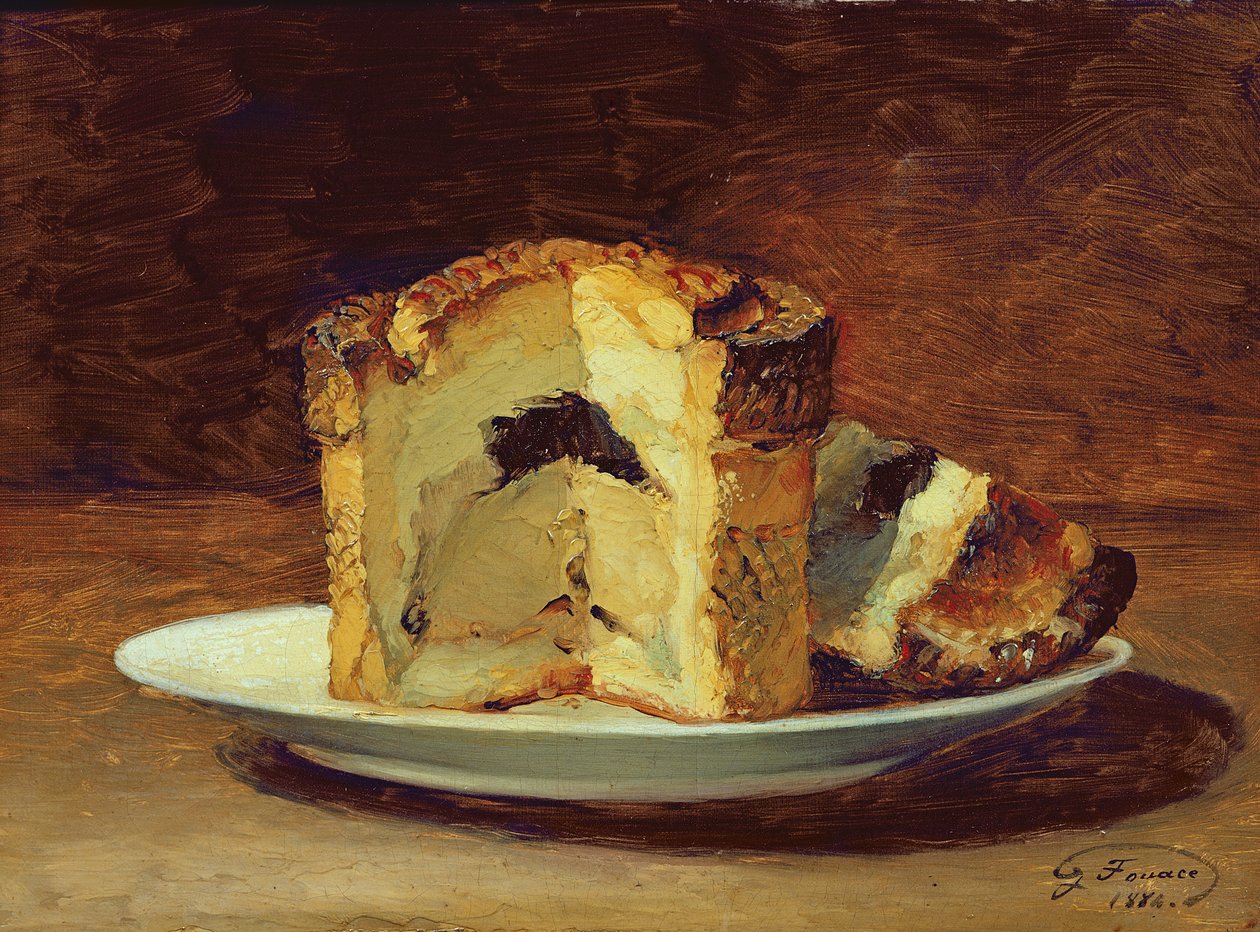 Stillleben mit Kuchen, 1884 von Guillaume Romain Fouace
