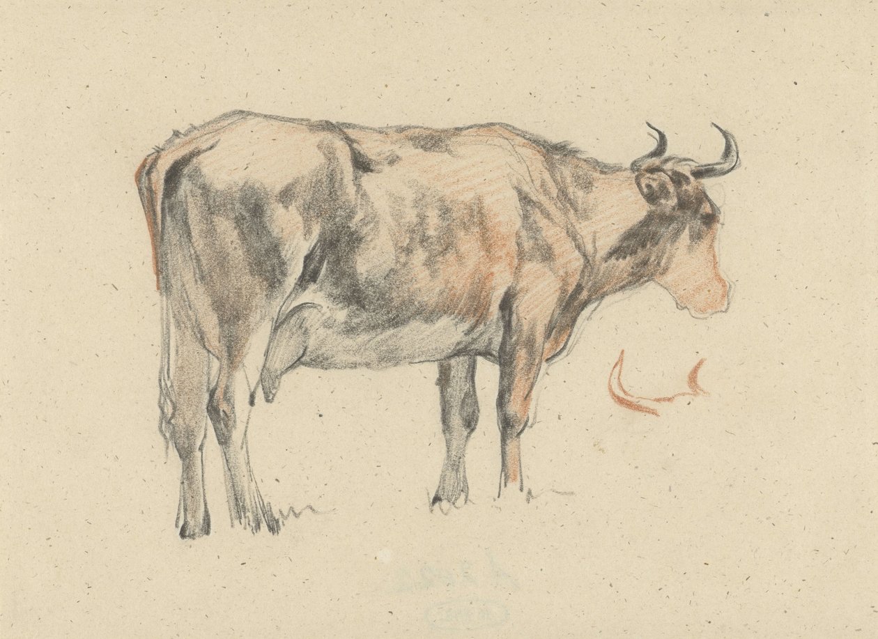 Stehende Kuh, nach rechts von Guillaume Anne van der Brugghen