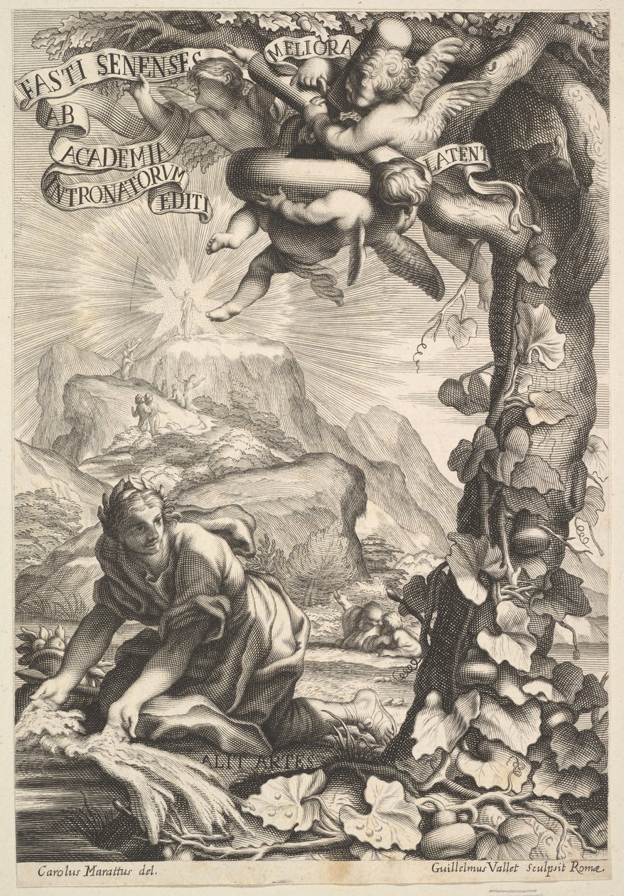Frontispiz von Fasti Senenses von Guillaume Vallet