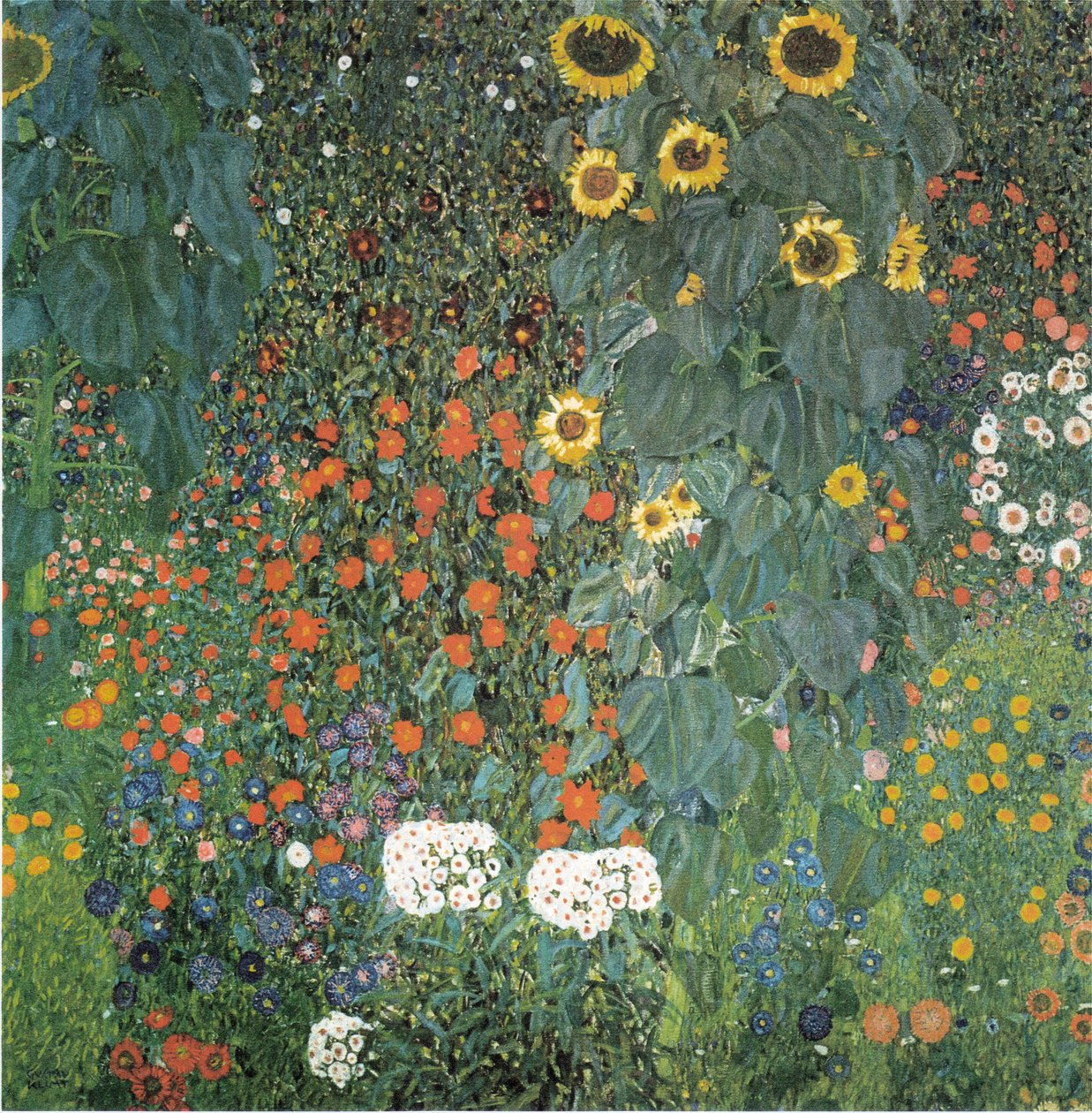 Bauerngarten mit Sonnenblumen von Gustav Klimt