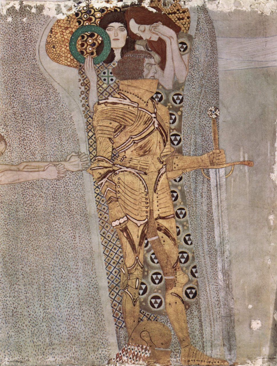Der Beethovenfries, Wandgemälde im Sezessionshaus in Wien von Gustav Klimt