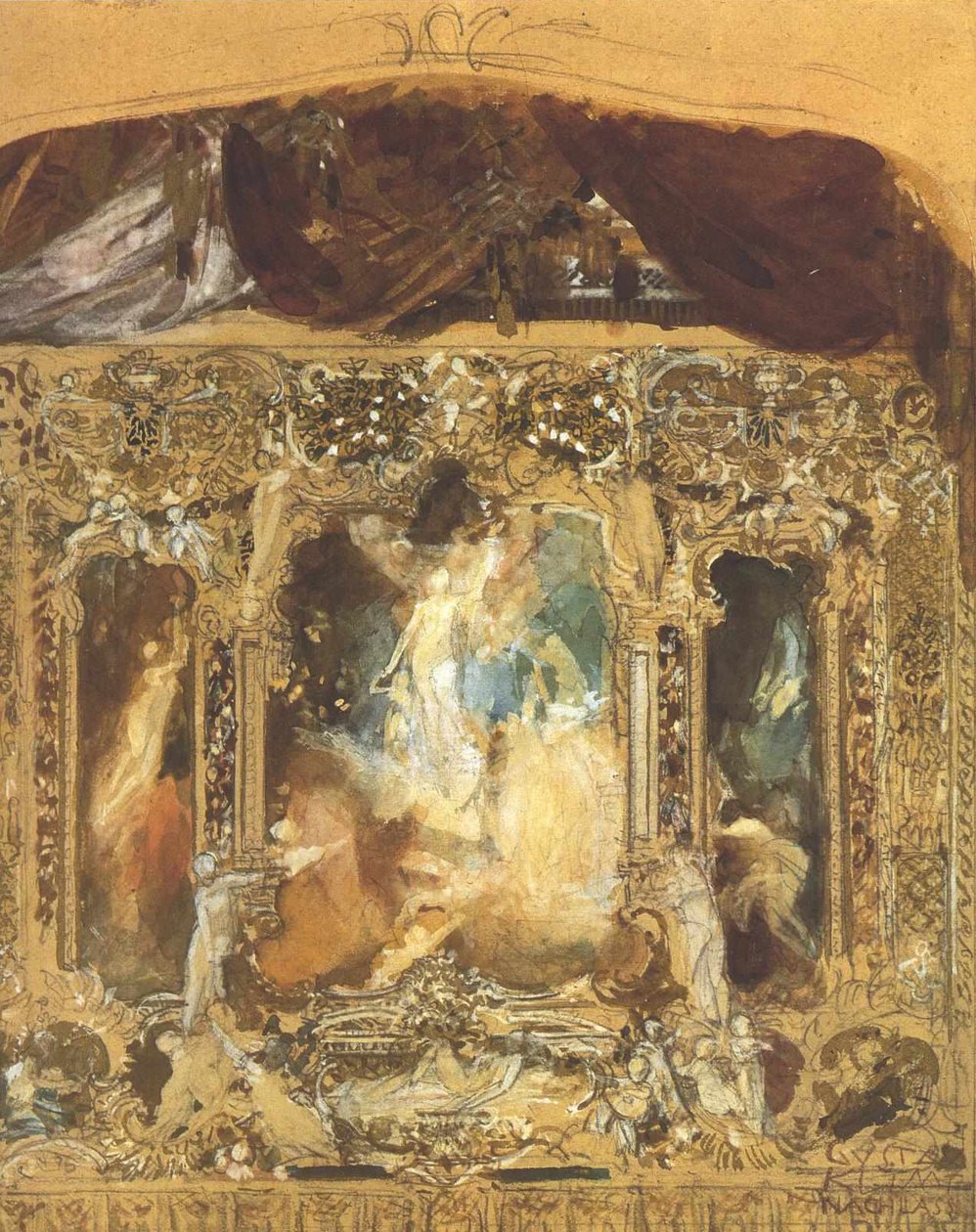 Entwurf zu einem Theatervorhang von Gustav Klimt