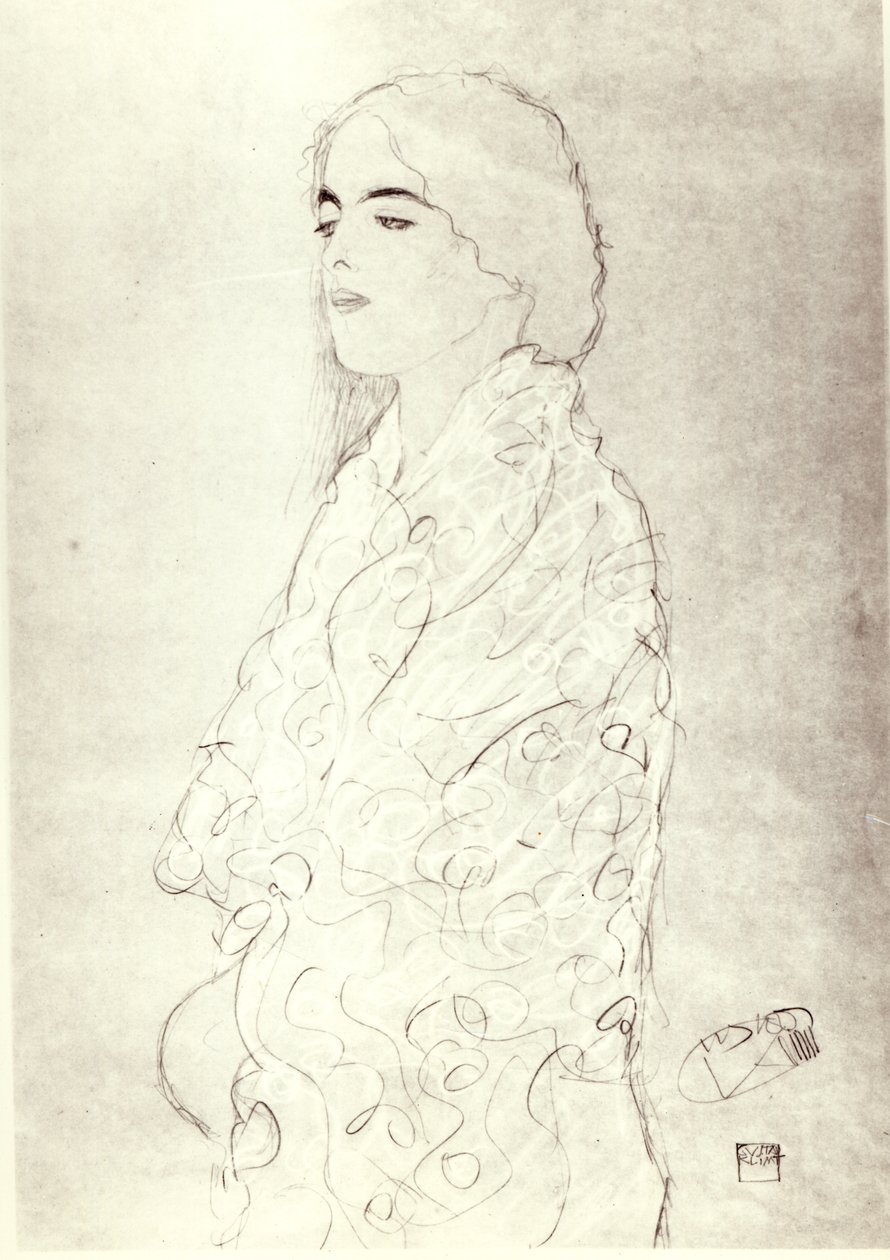 Stehende Bekleidete Dame, ca. 1916 von Gustav Klimt